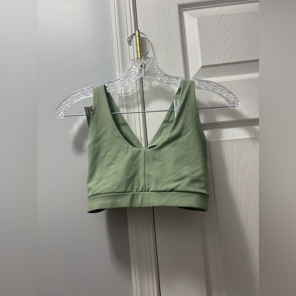 Gymshark X Whitney Simmons Sage Green Sports Bra & Leggings Set - Picture 3 of 5